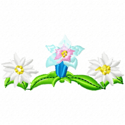 Flowers And Tree Embroidery Design 3